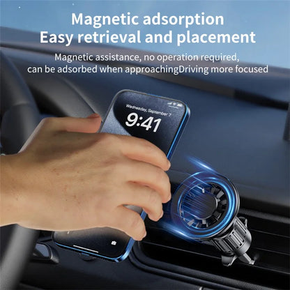 TASX ZY-YC19 MagSafe Car Phone Holder – Air Vent Hook & Adhesive Base