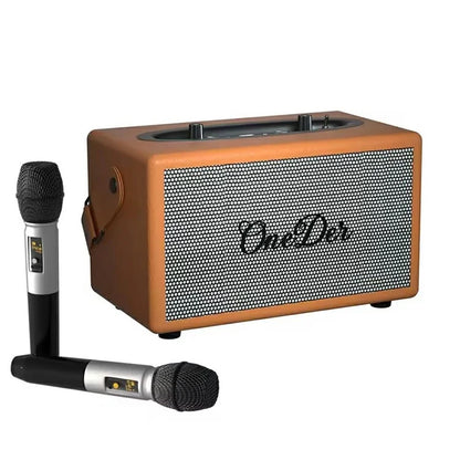 TASX D7 Retro Leather Bluetoot Outdoor Portable Karaoke Machine