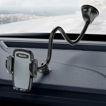 TASX C108 40cm Bendable Arm Car Phone Mount – Windshield Sucker Holder