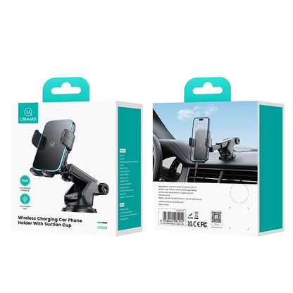 TASX CD229 Wireless Car Charger Phone Mount Dashboard / Windshield with Suction Cup