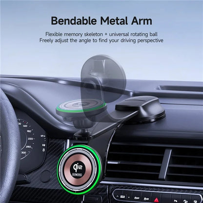 DUZZONA V5 Pro 15W Car Magnetic Wireless Charging Phone Holder (Qi2 Certified)