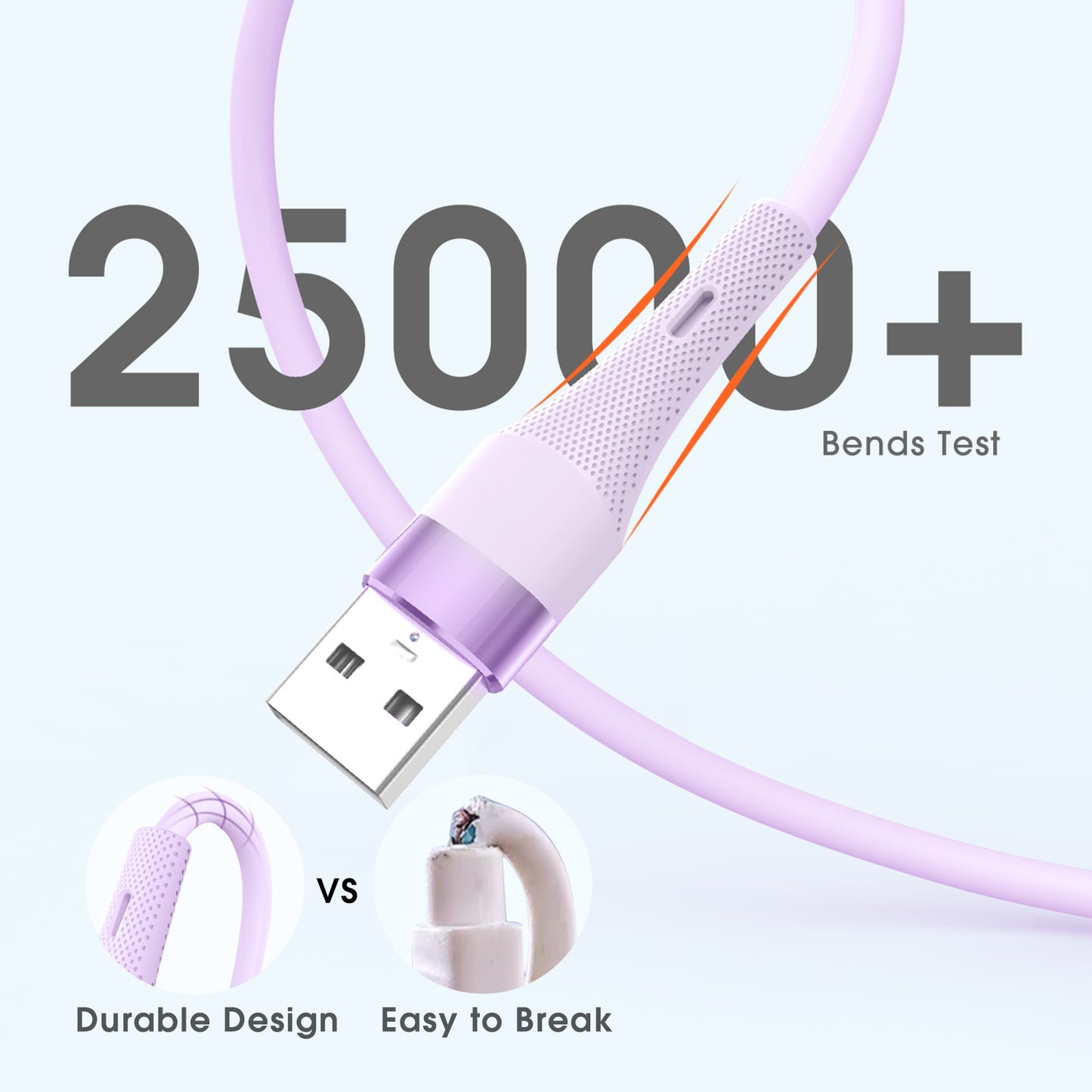 USB-A to Lightning Charge & Sync Cable 1.2M (Soft Silicon)