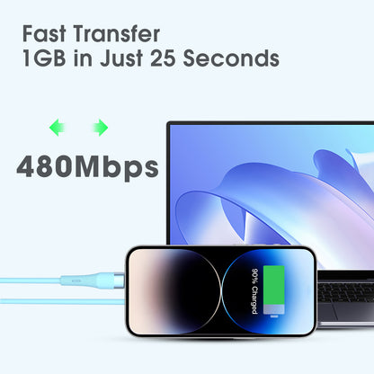 USB-C to Lightning Charge & Sync Cable 1.2M (Soft Silicon)(27W)