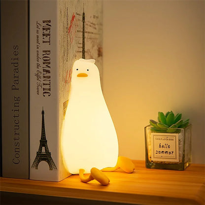 TASX Soft Silicone Duck Night Lamp with Touch Sensor and Timer