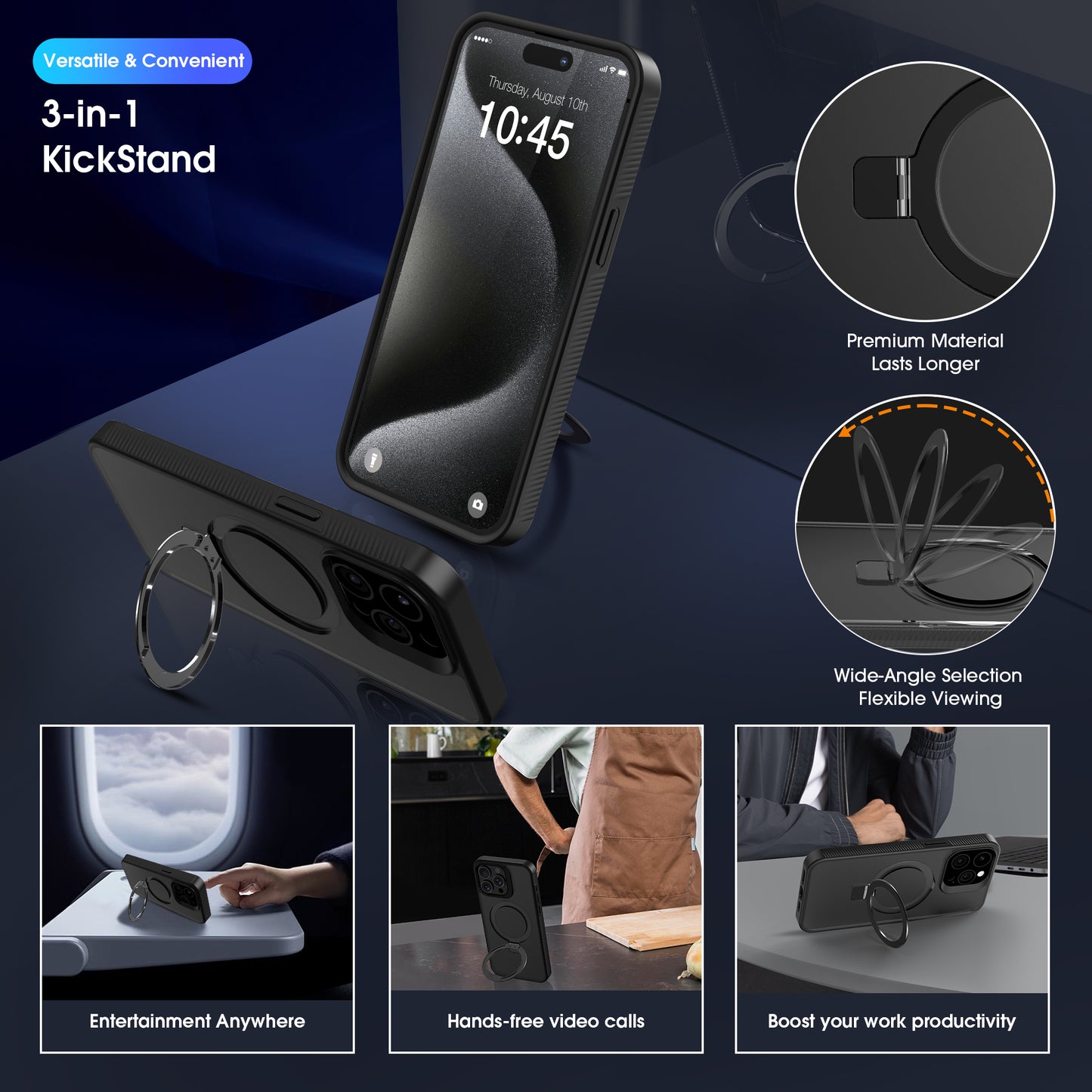 Case It IPhone 11 MagFold Series Magnetic Kickstand Matte Case