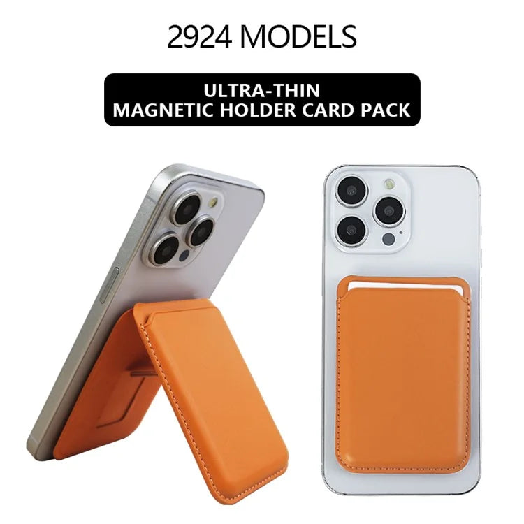 TASX AD366 MagSafe Card Holder – Leather Sleeve with Multifunctional Kickstand