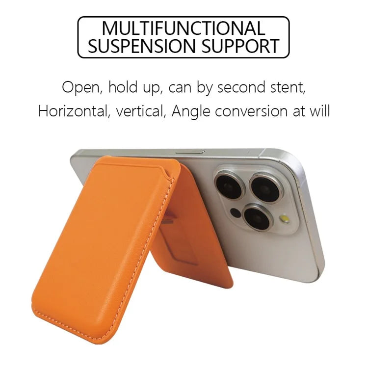 TASX AD366 MagSafe Card Holder – Leather Sleeve with Multifunctional Kickstand