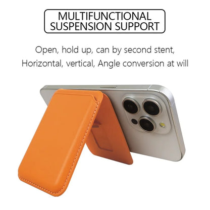 TASX AD366 MagSafe Card Holder – Leather Sleeve with Multifunctional Kickstand