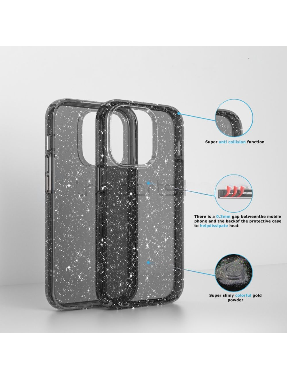 Case It IPhone 11 Fortify Series Glitter Shockproof Crystal Case