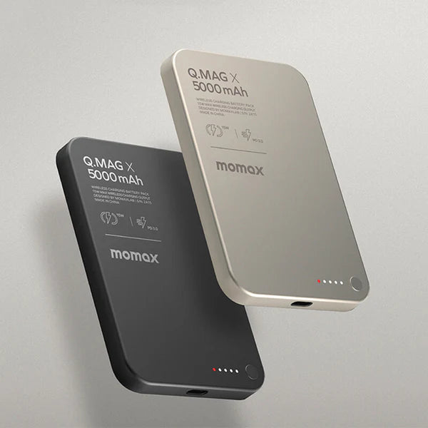 MOMAX Ultra Thin Metal Magsafe Wireless PowerBank (5000mAh)