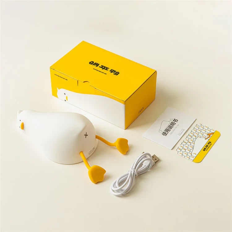 TASX Soft Silicone Duck Night Lamp with Touch Sensor and Timer