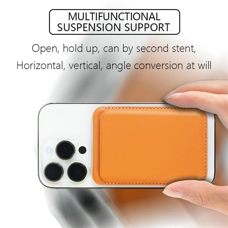 TASX AD366 MagSafe Card Holder – Leather Sleeve with Multifunctional Kickstand