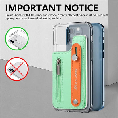 TASX KB-62 RFID Blocking Phone Wallet – Leather Card Bag with Wristband, Kickstand & Zipper