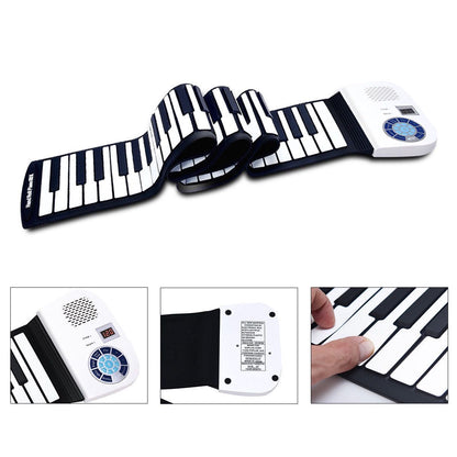 TASX Hand Roll Piano Pads Flexible Battery USB Powered (88 Keys)