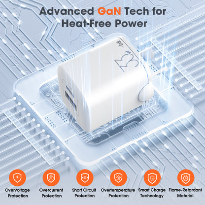 Power Boost USB-C & USB-A Fast Charging Power Adapter 33W