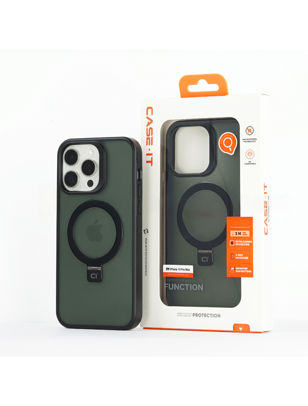 Case It IPhone 16 Plus MagFold Series Magnetic Kickstand Matte Case