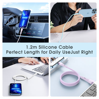 USB-C to Lightning Charge & Sync Cable 1.2M (Soft Silicon)(27W)