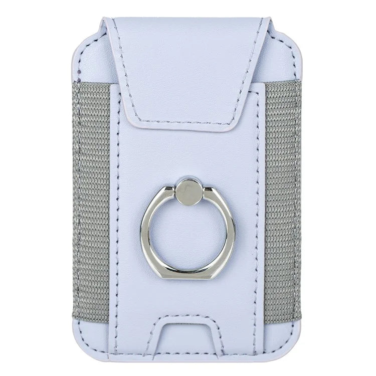 TASX MagSafe Card Holder – PU Leather Sleeve with Ring Grip & Kickstand