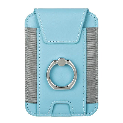 TASX MagSafe Card Holder – PU Leather Sleeve with Ring Grip & Kickstand