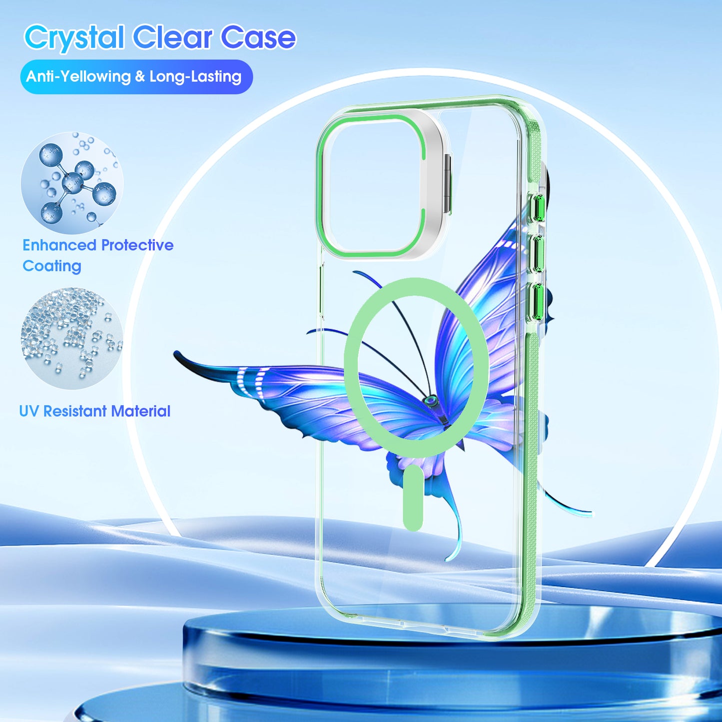 Case it IPhone 16 MagicCam Series Camera Ring Kickstand Transparent Case