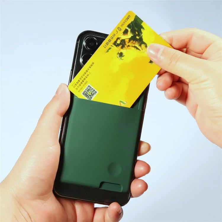 TASX MRC029 Adhesive Silicone Phone Card Holder – Stick-On Wallet Pocket