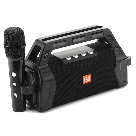 T&G TG538 Portable Bluetooth Speaker with Karaoke Microphone and Stereo Subwoofer