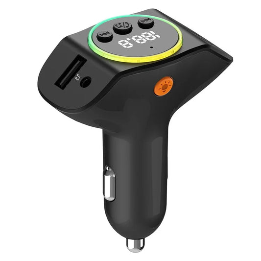 TASX C8 Dual USB Car Charger with Bluetooth 5.3 Receiver, Hands-Free Calling, and AUX Port