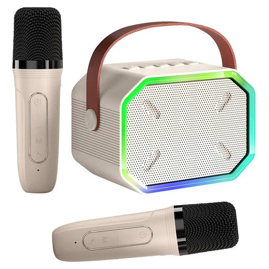 TASX P3 LED Lighting Bluetooth Karaoke Machine with Microphones