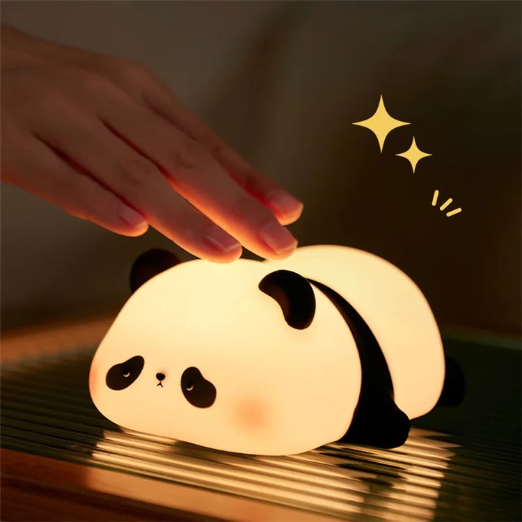 TASX K1155 Cute Panda Silicone Night Lamp with Touch Control