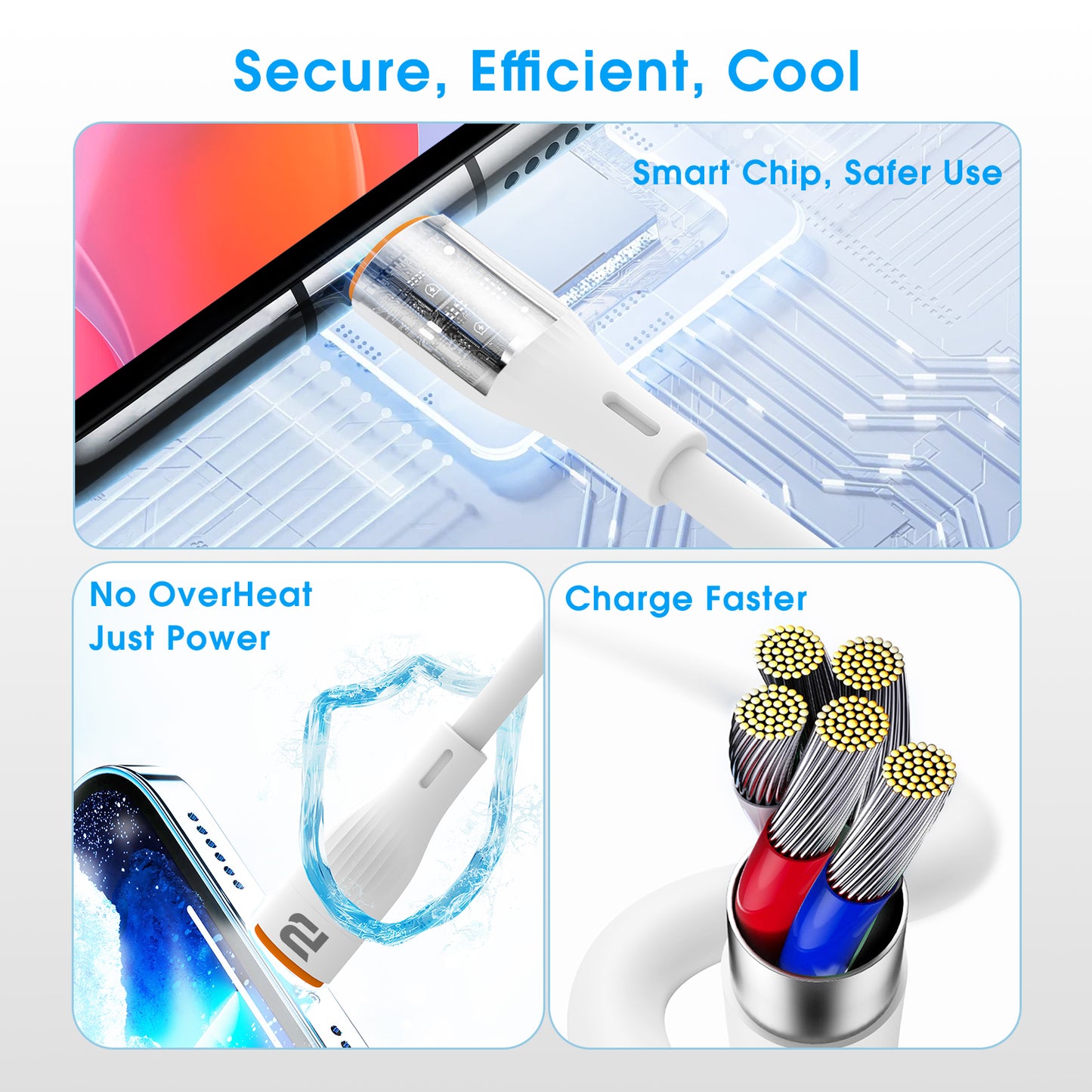 USB-A to Lightning Charge & Sync Cable 1.2M