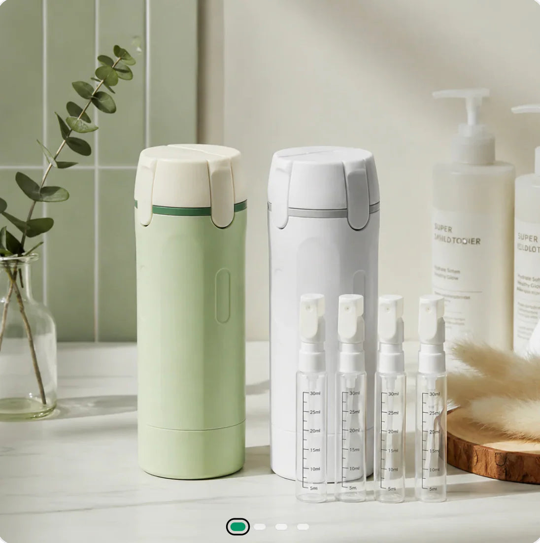 XTRA 4-in-1 Travel Dispenser Bottle