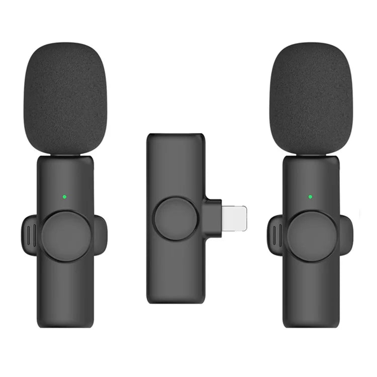 TASX K2 Wireless Lavalier Microphones – Dual Mic with Lightning Receiver & Noise Reduction