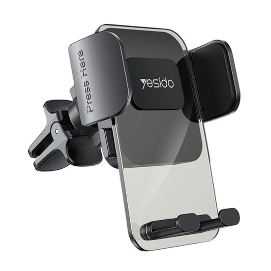 YESIDO C163 Car Phone Holder – Air Outlet Mount with Transparent Panel