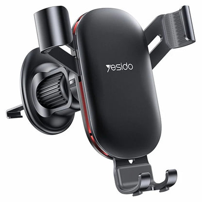 YESIDO C243 Car Phone Holder – Air Vent Gravity Mount with ABS + Aluminum Alloy