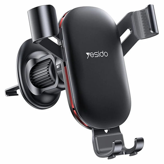 YESIDO C243 Car Phone Holder – Air Vent Gravity Mount with ABS + Aluminum Alloy