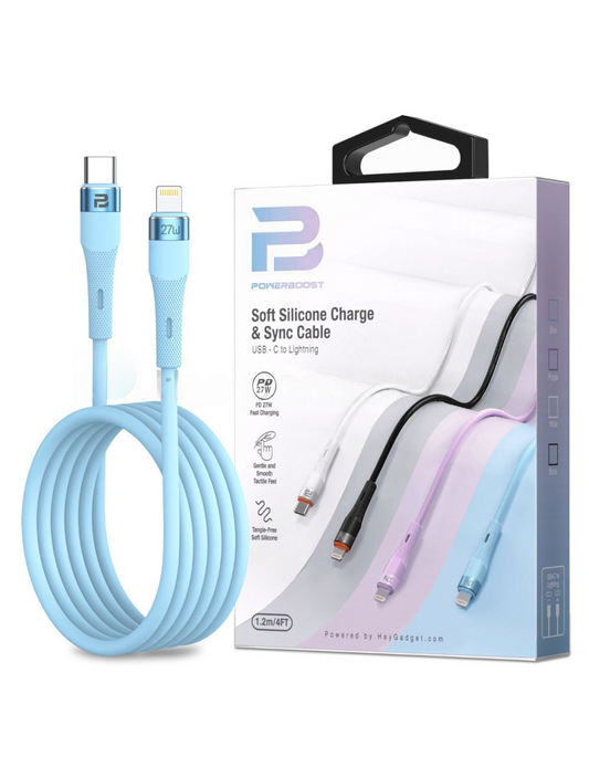 USB-C to Lightning Charge & Sync Cable 1.2M (Soft Silicon)(27W)