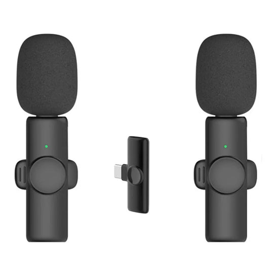 TASX K2 2.4GHz Wireless Lavalier Microphone – Type-C, Dual Mics + Receiver