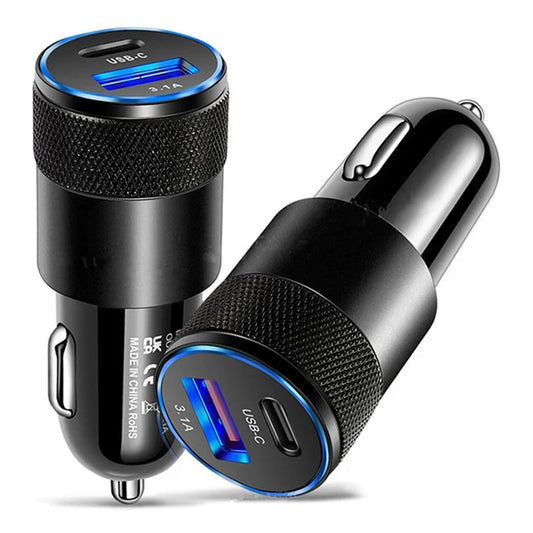 TASX A6174 15W 3.1A USB + PD Type-C Mini Car Charger