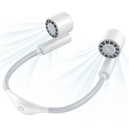 TASX Portable USB Rechargeable Hanging Neck Fan with Quiet Turbo Cooling