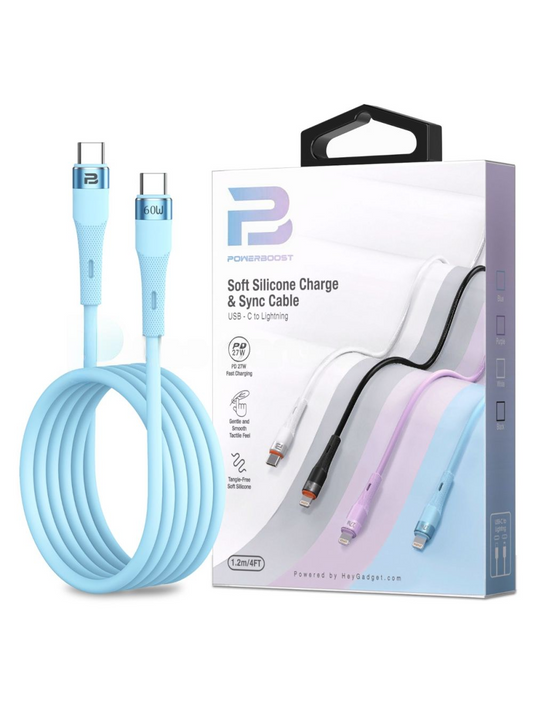 USB-C to USB-C Charge & Sync Cable 1.2M (Soft Silicon)(60W)