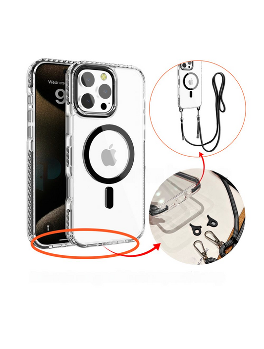 Case it IPhone 16 Plus Crossbody Clear Shockproof Case