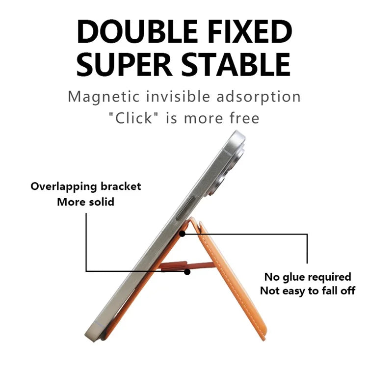 TASX AD366 MagSafe Card Holder – Leather Sleeve with Multifunctional Kickstand