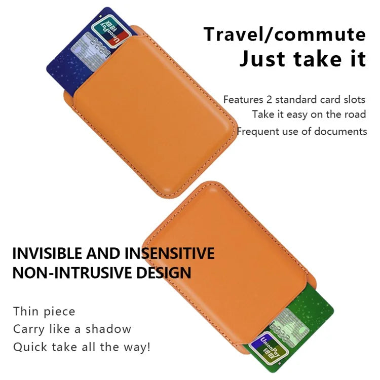 TASX AD366 MagSafe Card Holder – Leather Sleeve with Multifunctional Kickstand