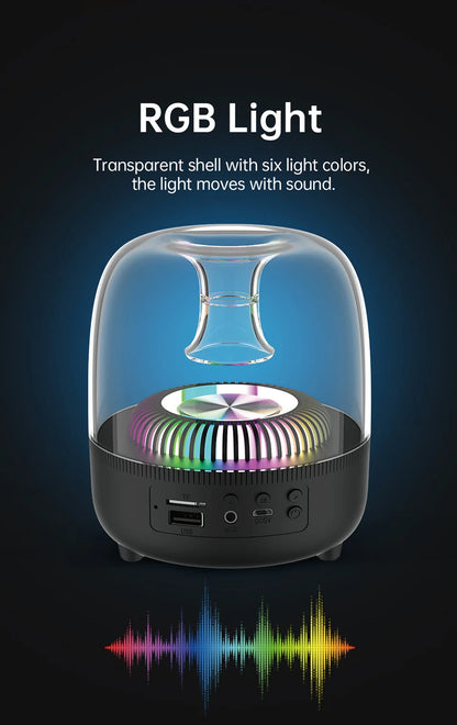 TASX Smart Series EM046 Crystal Bluetooth Speaker with RGB Light and HiFi Sound