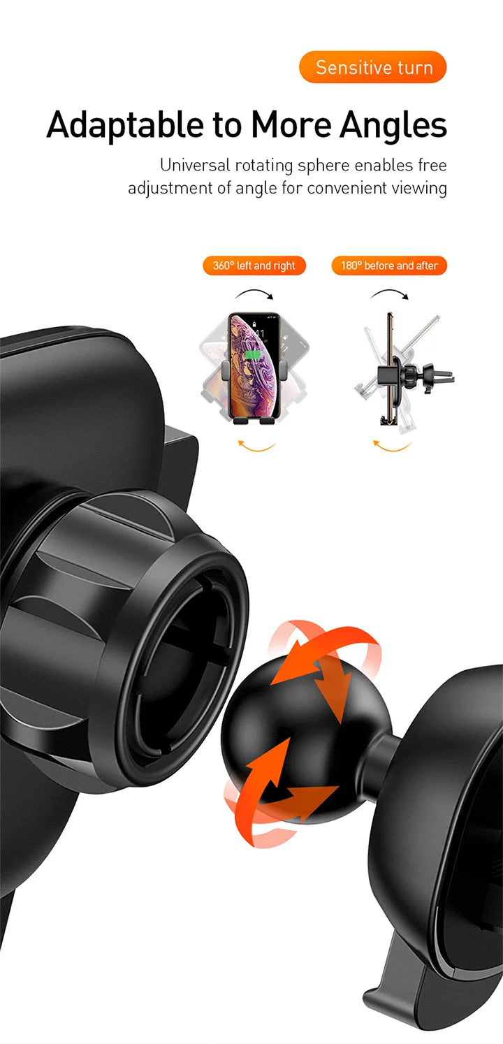 BASEUS Car Phone Holder – Air Vent Gravity Mount for Navigation & Vehicle