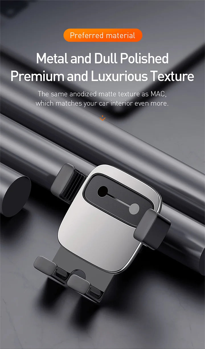 BASEUS Car Phone Holder – Air Vent Gravity Mount for Navigation & Vehicle