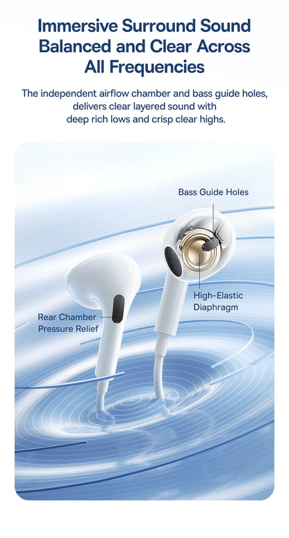 BASEUS Encok HZ19 3.5mm Semi In-Ear Wired Earphones