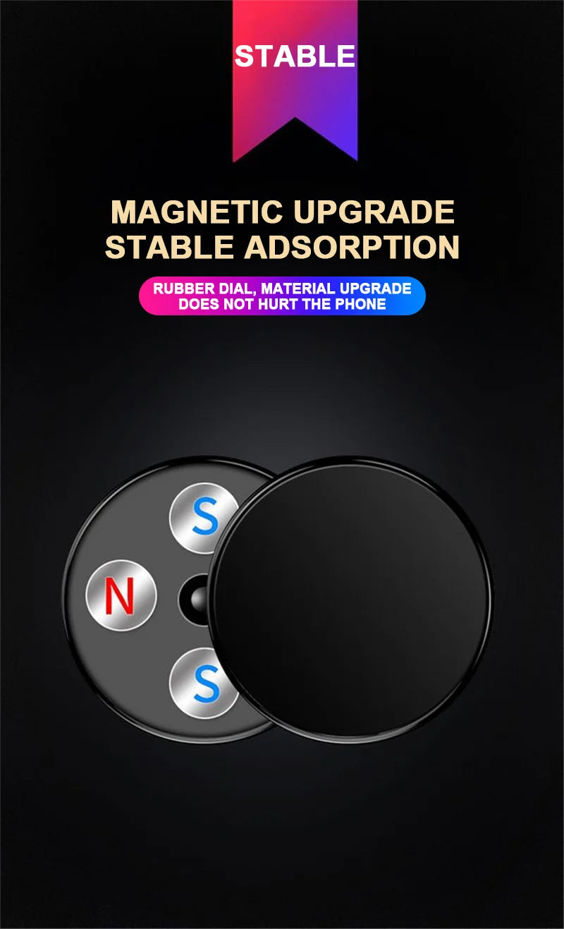 TASX Powerful Magnetic Dashboard Car Mount - 360° Rotatable Phone Holder