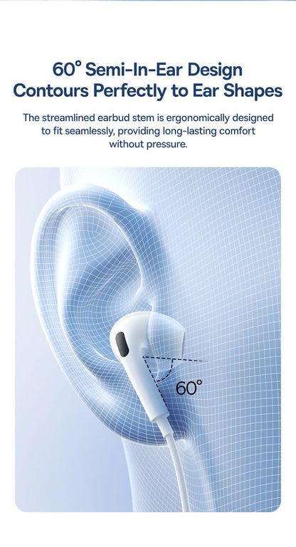 BASEUS Encok HZ19 3.5mm Semi In-Ear Wired Earphones