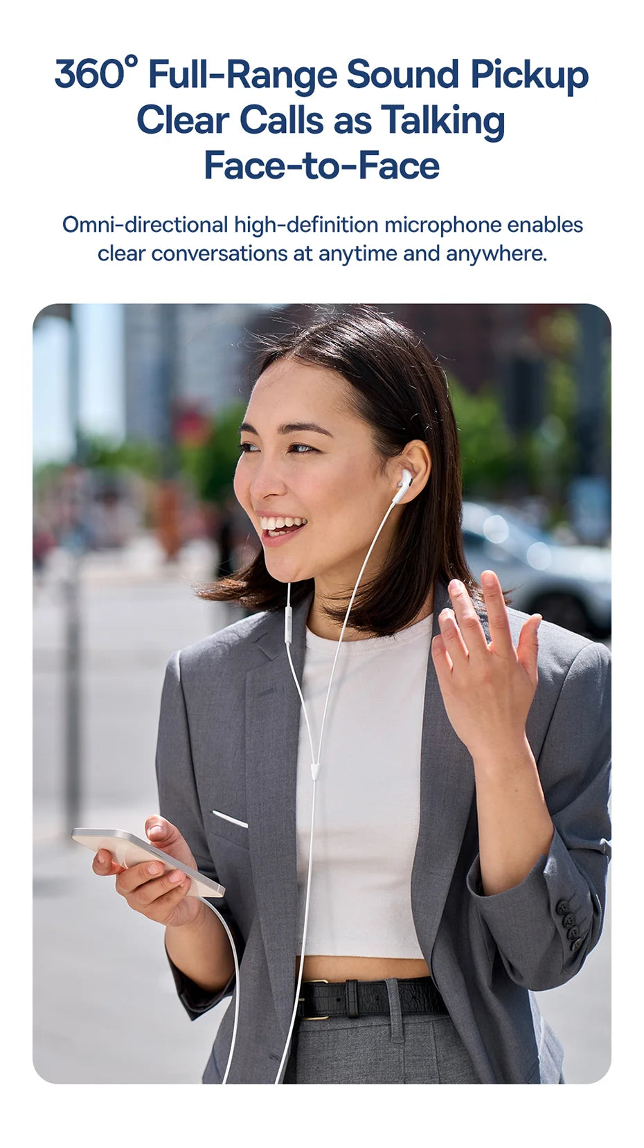 BASEUS Encok HZ19 3.5mm Semi In-Ear Wired Earphones